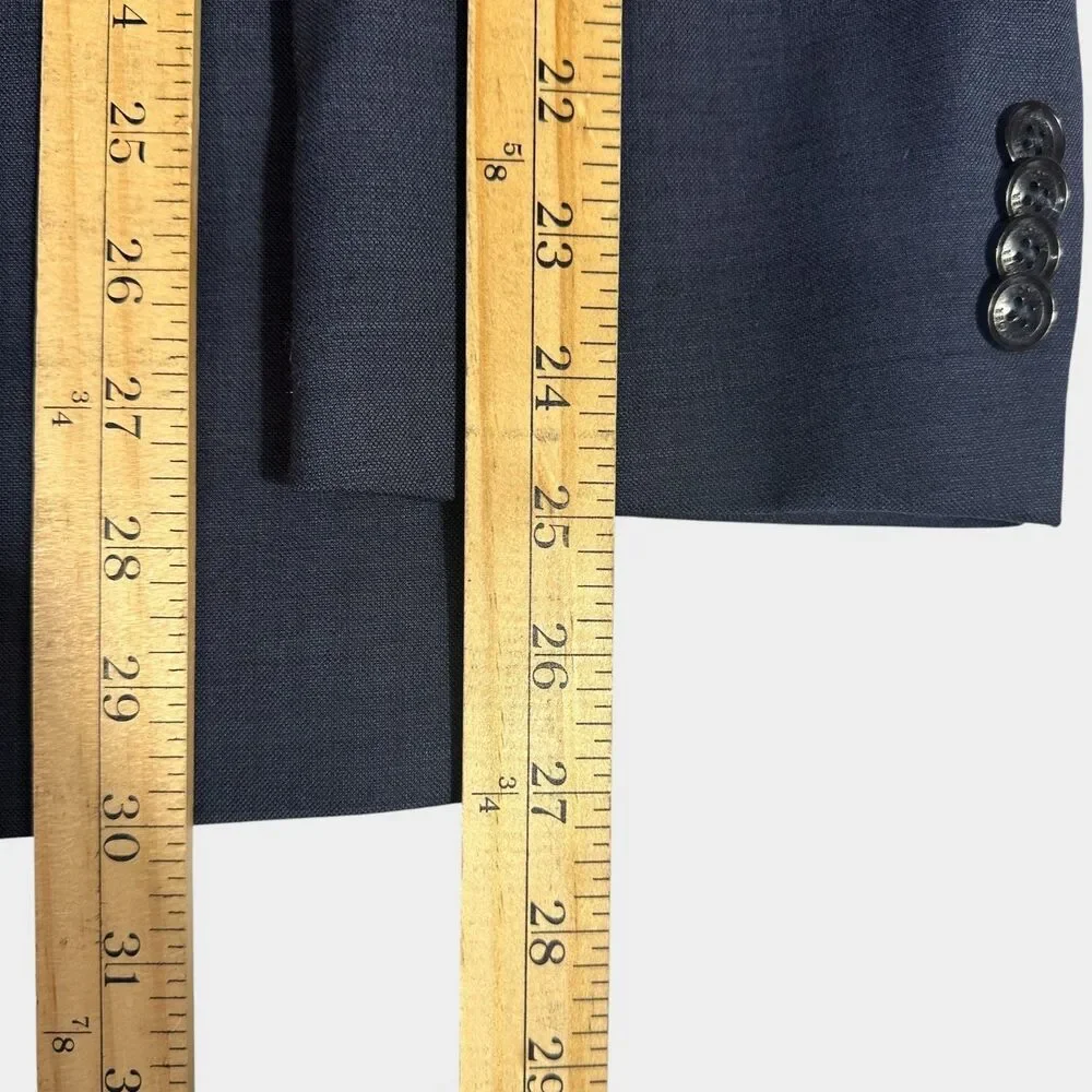 TOMMY HILFIGER Mens Blazer 42R Sport Coat 2-Button Jacket Navy WOOL Blend